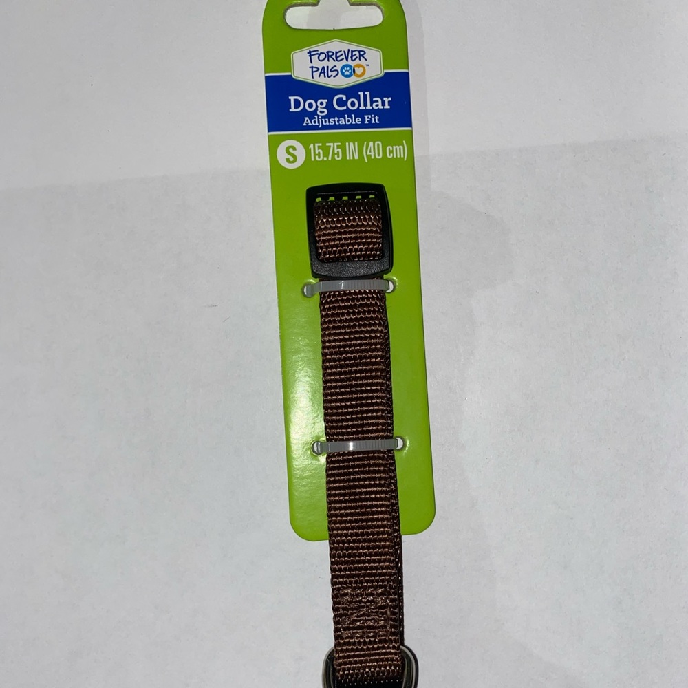 Forever Pals Brown Dog Collar Adjustable Fit Size Small 15.75” 40 cm (New)